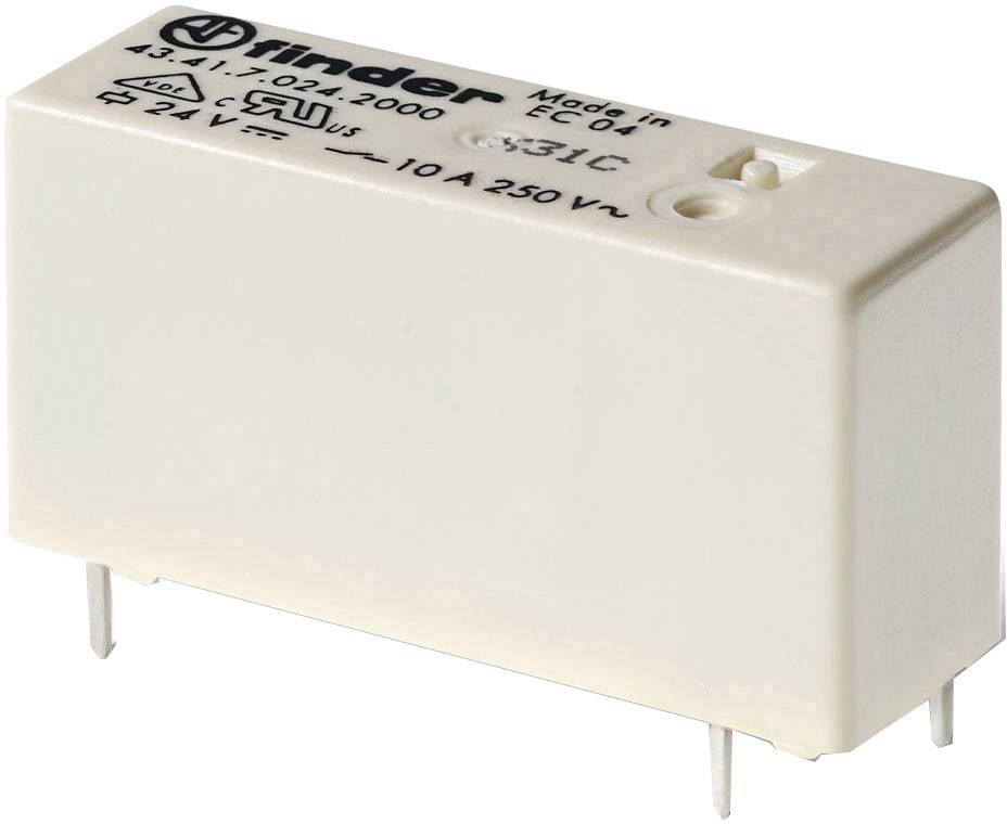 Finder 43.41.7.024.2000 Relè per PCB 24 V/DC 10 A 1 scambio 1 pz.