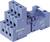 Zoccolo relè blu Finder, tipo 92.03, progettato per 16A, 250V, con marchio CE laterale. Principalmente per applicazioni industriali.