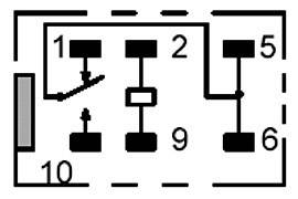 'Diagramma elettrico con quadrati numerati e linee che mostra i collegamenti elettrici tra vari componenti di un sistema.'