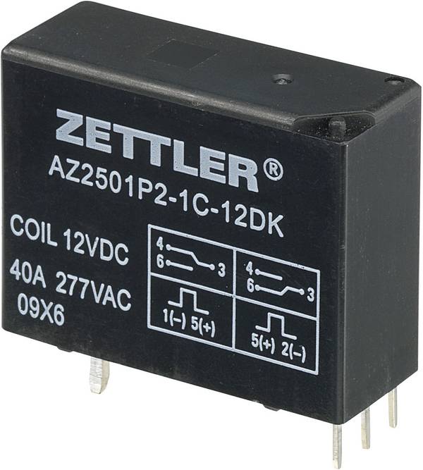 Zettler Electronics AZ2501P2-1C-12DK Relè per PCB 12 V/DC 50 A 1 scambio 1 pz.