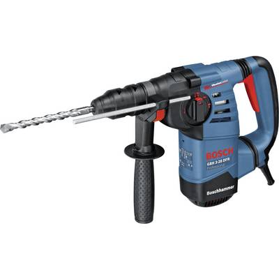 Un martello pneumatico elettrico in design blu-nero, con una robusta impugnatura e un lungo trapano anteriore. Nome del marchio ben visibile.