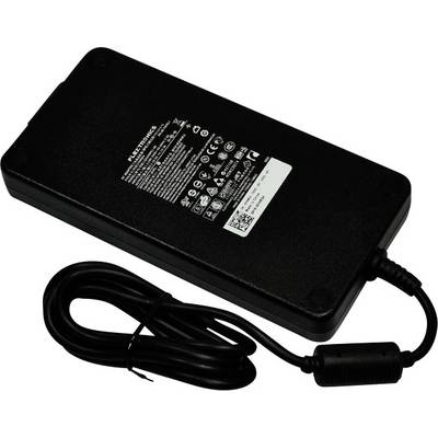 Alimentatore e cavo, con specifiche tecniche sull'etichetta. Utilizzato per l'alimentazione di dispositivi elettronici.