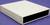 Un modem esterno rigido in un involucro bianco su sfondo blu.