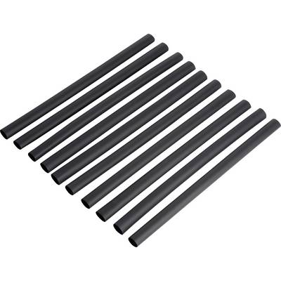 Tubi di plastica neri disposti in modo uniforme l'uno accanto all'altro su sfondo bianco.