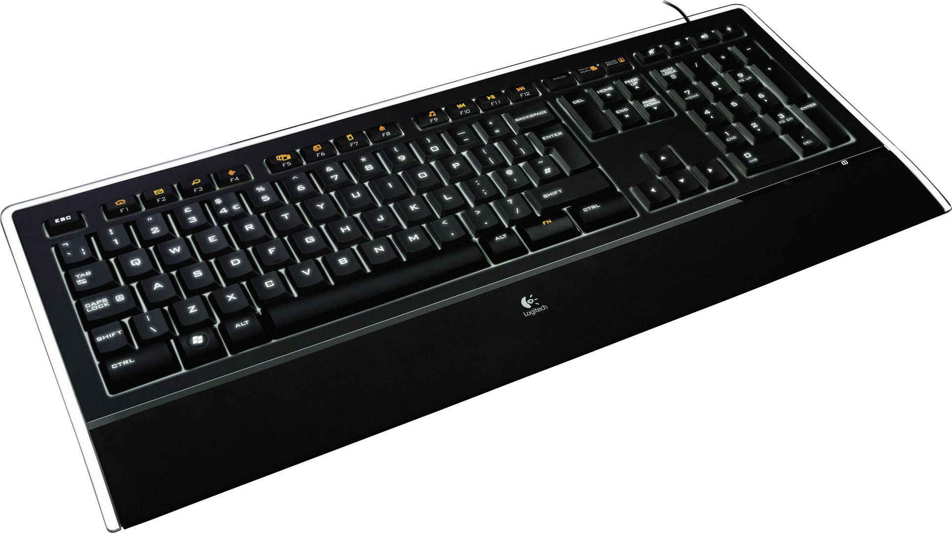 Logitech K740 Illuminated Keyboard USB Tastiera Tedesco, QWERTZ Nero Illuminato-2