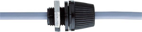 Donau Elektronik 527190 Pressacavo filettato con antistrappo M10 Poliammide Nero 1 pz.