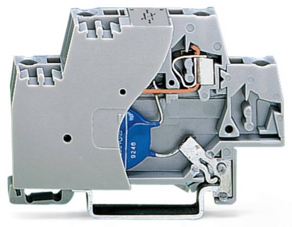 WAGO 280-502/281-584 Morsetto singolo 10 mm A molla Attribuzione: L Grigio 50 pz.