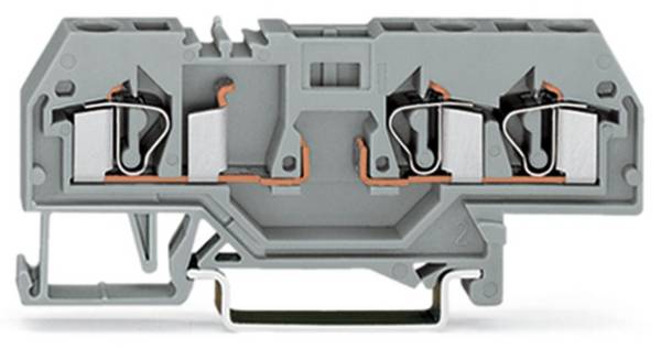 WAGO 281-610 Morsetto base 6 mm A molla Attribuzione: L Grigio 50 pz.