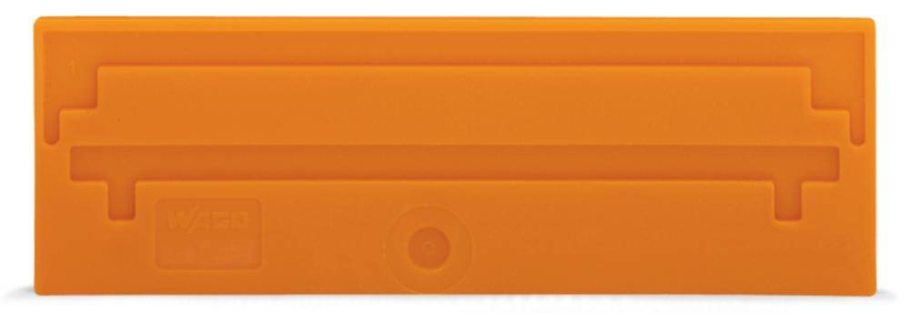 Un utensile rettangolare arancione in plastica, presumibilmente una spatola, utilizzato per distribuire materiali in modo uniforme.