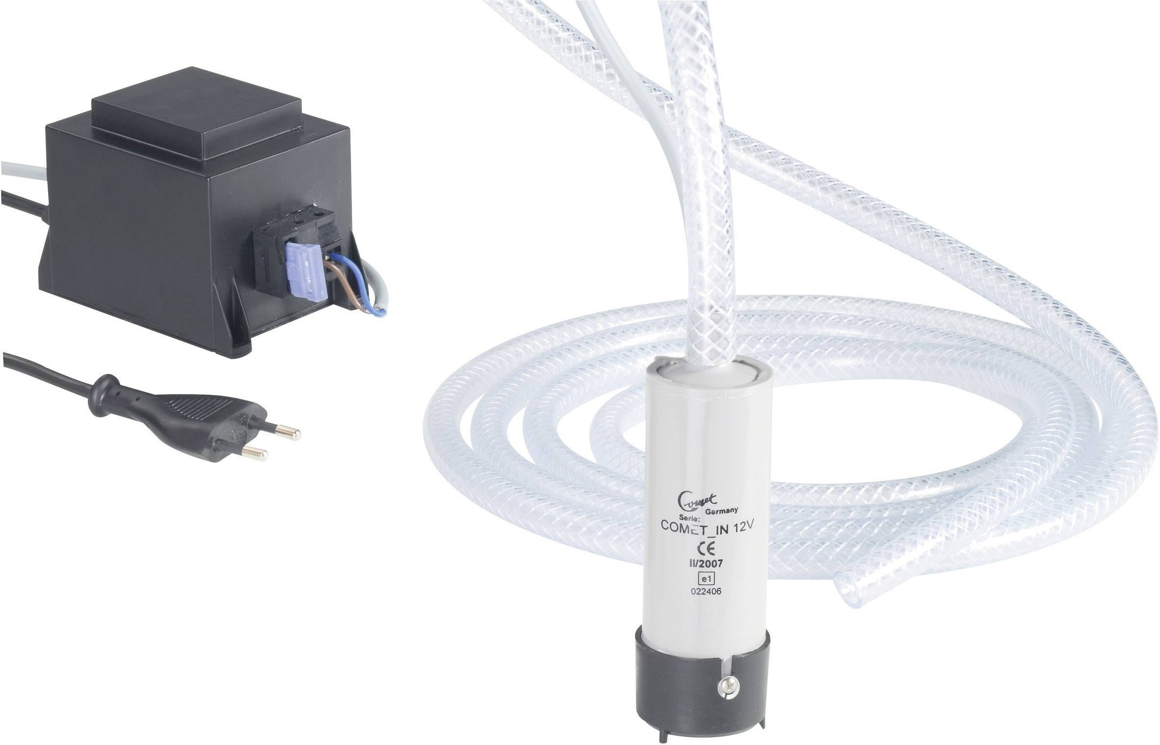 Un portalampada medio bianco con attacco LED, spina e trasformatore mostra il collegamento di una soluzione di illuminazione.