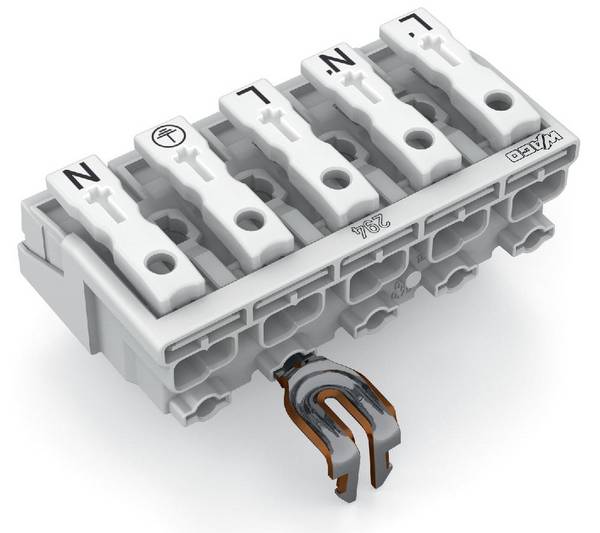 WAGO 294-4235 294-4235 Morsetto di alimentazione flessibile: - rigido: 0.5-1.5 mm² Numero Poli (num): 5 250 pz. Bianco