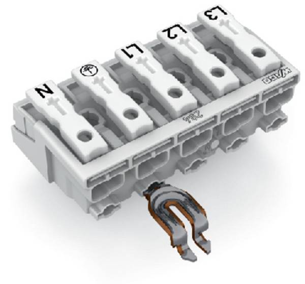WAGO 294-5355 294-5355 Morsetto di alimentazione flessibile: - rigido: 0.5-1.5 mm² Numero Poli (num): 5 250 pz. Bianco Imballo