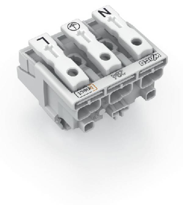 WAGO 294-8013 294-8013 Morsetto di alimentazione flessibile: - rigido: 0.5-2.5 mm² Numero Poli (num): 3 500 pz. Bianco Imballo