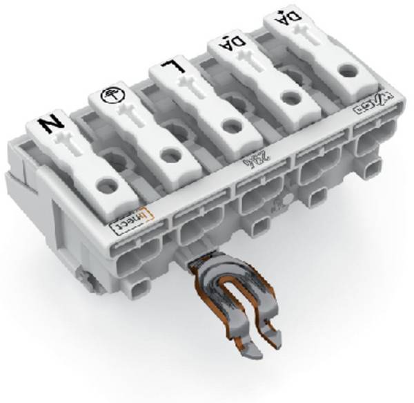 WAGO 294-8325 294-8325 Morsetto di alimentazione flessibile: - rigido: 0.5-2.5 mm² Numero Poli (num): 5 250 pz. Bianco Imballo