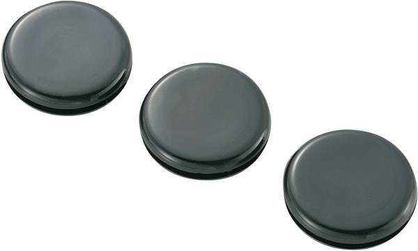 TRU COMPONENTS TC-GMCQR-2015203 Passacavo chiuso Ø (max.) 15.5 mm Spessore piastra (max.) 1.7 mm PVC Nero 100 pz.