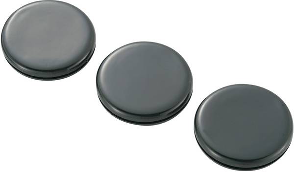 TRU COMPONENTS TC-GMCQR-3225203 Passacavo chiuso Ø (max.) 25 mm Spessore piastra (max.) 1.5 mm PVC Nero 100 pz.