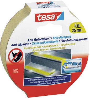 tesa  55580-00000-11 Nastro antiscivolo  Bianco (L x L) 5 m x 25 mm 1 pz.