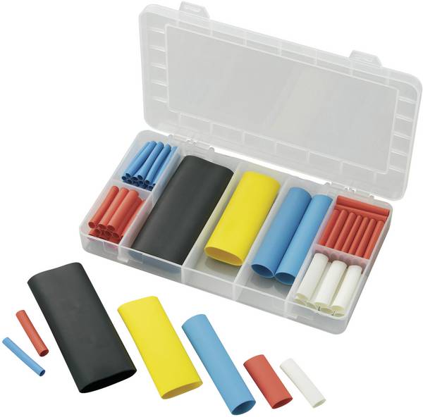 TRU COMPONENTS 1565053 Kit guaine termoretraibili Restringimento:3:1 52 Parti