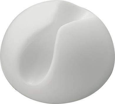 TRU COMPONENTS SWC-10WT Supporto per cavi autoadesivo 542271 Intervallo Ø fascio 9 mm (max)   Bianco 1 pz.