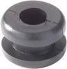 HellermannTyton HV1201B-PVC-BK-N1 Passacavo Ø (max.) 4 mm Spessore piastra (max.) 2.5 mm PVC Nero 1 pz.