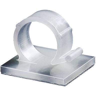 Supporto metallico per montaggio su tubo con base rettangolare, idoneo per installazioni industriali.