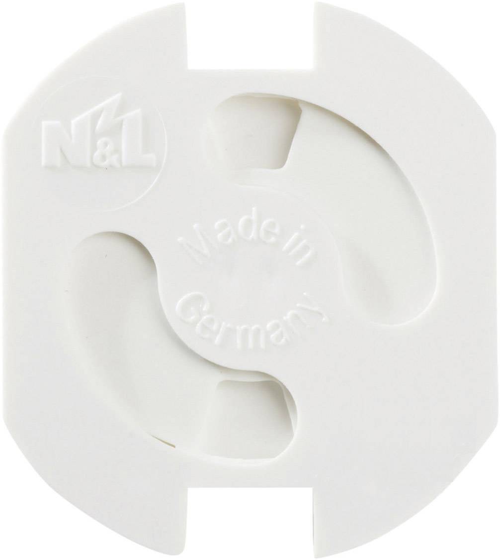 Parte in plastica bianca con testo stampato 'Made in Germany' e logo 'N&L'.