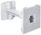 Supporto da parete regolabile in metallo bianco per lavagna digitale o display. Ideale per un fissaggio sicuro alla parete.