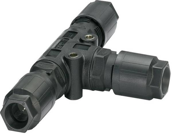 Phoenix Contact  1405401  Distributore  Distributore T  Tot poli: 4 + PE  Serie (connettore circolare): QUICKON    1 pz.