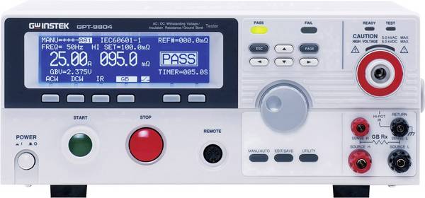 GW Instek GPT-9804 Misuratore di isolamento, Tester tensione di isolamento 100 V, 250 V, 500 V, 1000 V 9500 MΩ