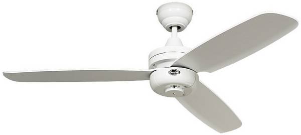 CasaFan Night Flight WE Ventilatore da soffitto  65 W (Ø x A) 132 cm x 240 mm Bianco Funzione invernale, con telecomando, Possibile montaggio lampada