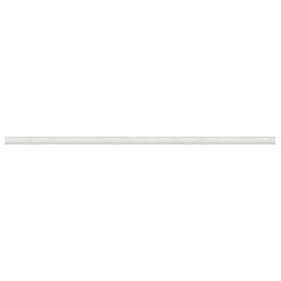 Una copertura per cavi lunga e stretta di colore bianco, con una linea perforata simmetricamente disposta al centro.