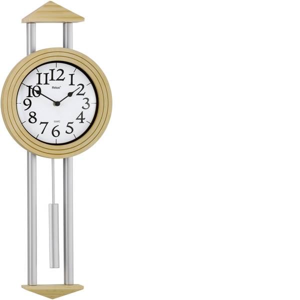 Orologi da parete - Mebus 665102 Quarzo Orologio da parete 22 cm x 60.5 cm x 6 cm Argento, Acero - Orologi da parete - Mebus 665102 Quarzo Orologio da parete 22 cm x 60.5 cm x 6 cm Argento, Acero -
