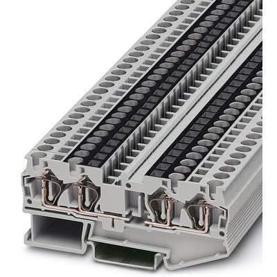 Morsettiera elettrica modulare con più connessioni e contatti in argento, alloggiata in un involucro grigio, utilizzata per impianti elettrici.