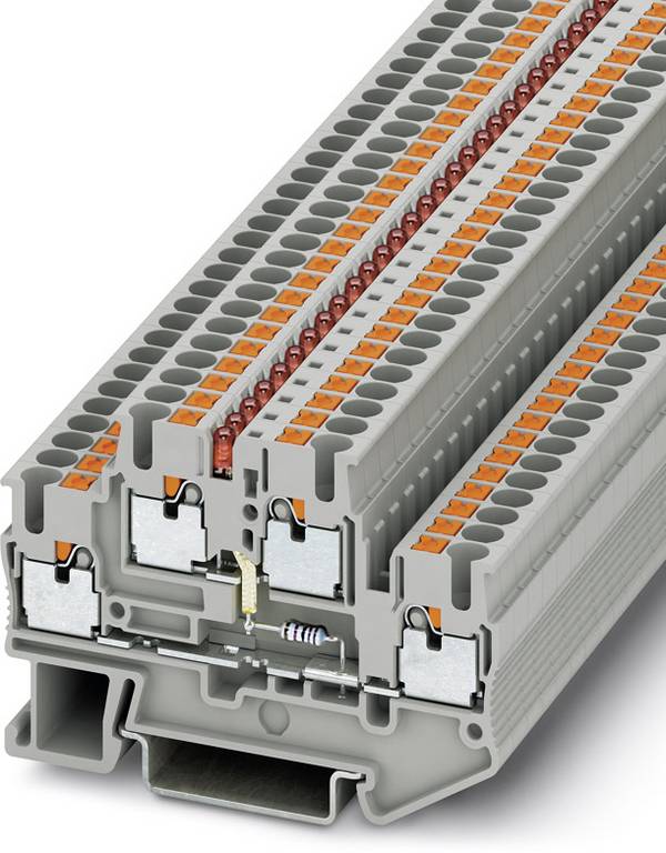 Phoenix Contact 3211456 Morsetto passante componibile 5.2 mm Rapido  Grigio 50 pz.
