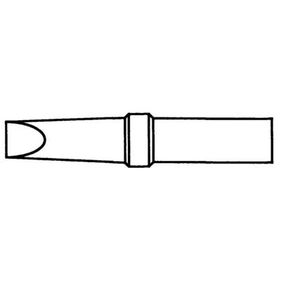 Disegno tecnico di un bocchino per sassofono con linee nitide, vista laterale, che mostra il corpo e la punta.