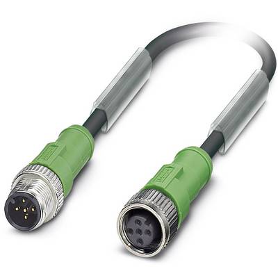 Cavo verde con due connettori multipolari alle estremità, uno maschio e uno femmina, comunemente utilizzato per connessioni industriali.