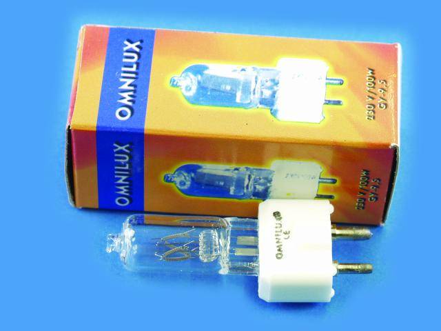 Omnilux Studiolampe Lampadina alogena per effetti 230 V GY9.5 100 W Bianco