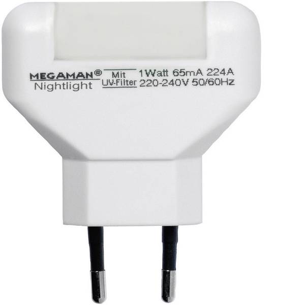 Luci notturne - Megaman MM001 MM001 Luce notturna LED Rettangolare LED Bianco caldo Bianco - Luci notturne - Megaman MM001 MM001 Luce notturna LED Rettangolare LED Bianco caldo Bianco -
