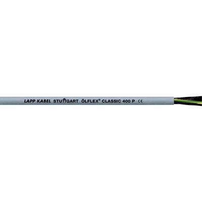 Cavo elettrico grigio con la scritta 'LAPP KABEL STUTTGART ÖLFLEX CLASSIC 400 P', che mostra anche conduttori interni colorati.