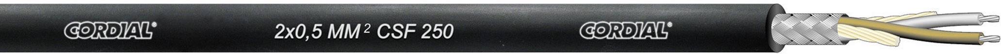 Cavo per microfono 2 x 0.5 mm² Nero Cordial CSF 250 Merce a metro