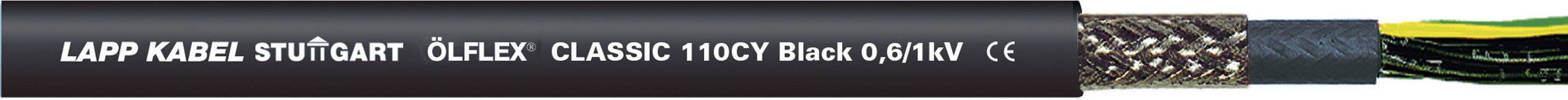 Cavo nero con scritta 'LAPP KABEL ÖLFLEX CLASSIC 110 CY 5G1.0 (0.61 IN)' e marcatura CE.