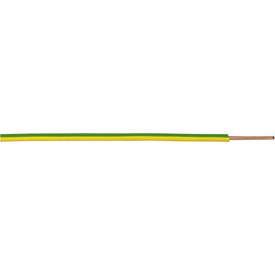 Un filo con isolamento verde e giallo, comunemente utilizzato per la messa a terra negli impianti elettrici.