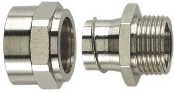HellermannTyton 166-33800 PCSB12-FM-M16 Raccordo a vite del tubo flessibile Metallo M16 10.20 mm Piatto 1 pz.