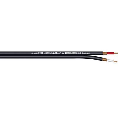 Cavo audio nero 'Sommer Cable Germany', modello Scony 203i MKII 2 x 0,25mm², con conduttori in rame.