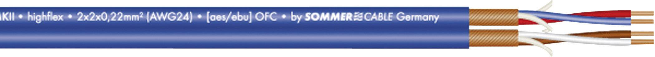 Cavo per microfono 2 x 2 x 0.22 mm² Blu Sommer Cable 200-0552 Merce a metro