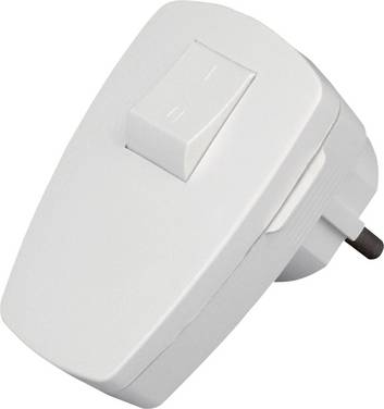 Kopp 170402006 Spina angolata di sicurezza Plastica con interruttore 230 V Bianco IP20
