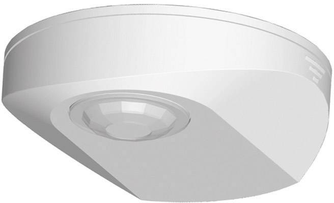 Sensore di movimento a soffitto dal design moderno per il rilevamento di movimenti in ambienti interni. Adatto per sistemi di sicurezza.