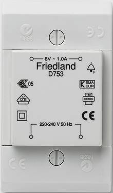 Honeywell Home D753 Trasformatore per campanello 8 V/AC 1 A