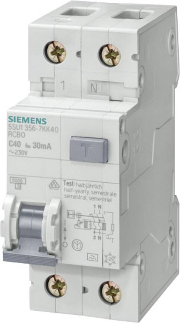 Siemens 5SU13567KK25 Interruttore differenziale    1 polo 25 A 0.03 A 230 V