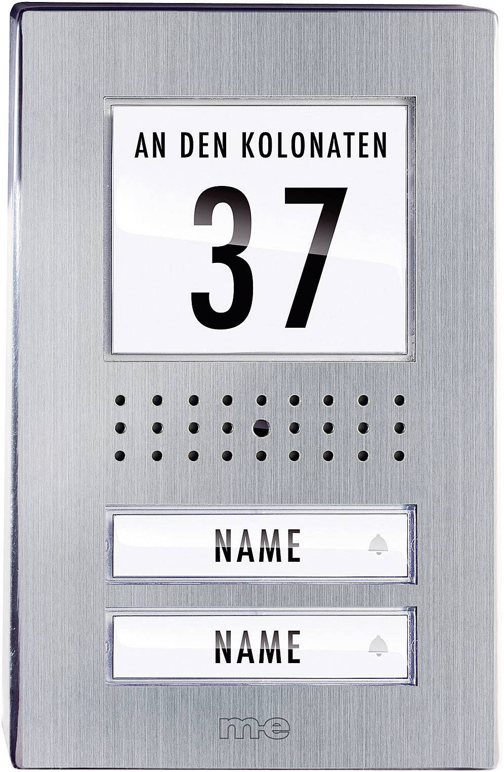 m-e modern-electronics VDV 520.1 EG Vistadoor Video citofono Cablato Unità esterna Casa Bifamiliare acciaio inox